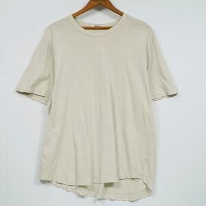 Buck Mason T-Shirt XXL Made in Los Angeles USA 100% Cotton Off White 24x27